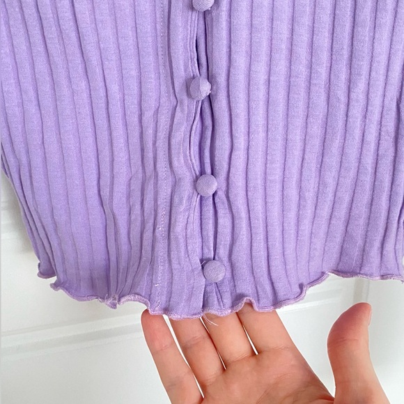 Purple long sleeve shirt, house brand, size S - Picture 2 of 4